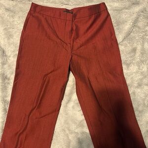 BCBG Max Azria Metallic Ruby Flare Pants Size 2 NWT 33” Inseam